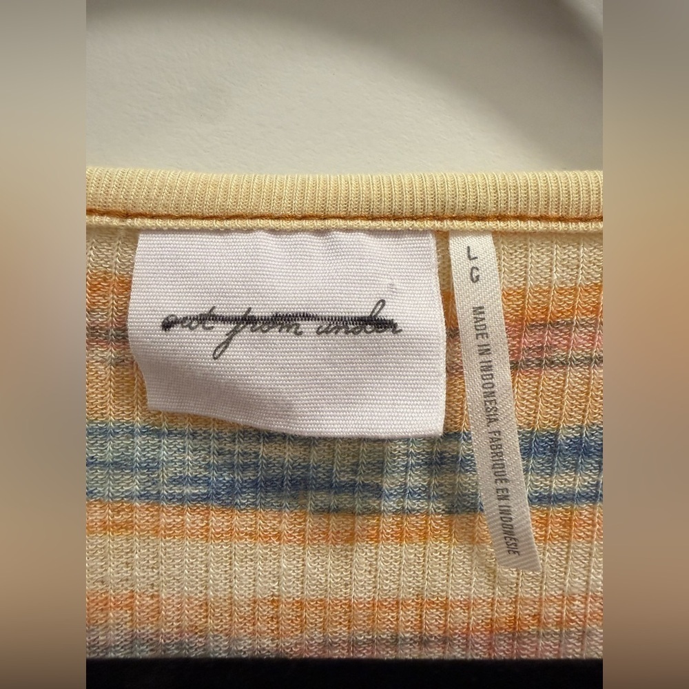 NWOT Urban Outfitters Out From Under Sweet Dreams Striped Long Sleeve Tee - Picture 2 of 4
